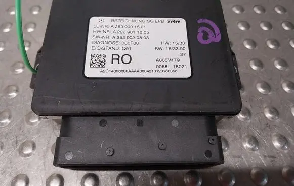 Mercedes-Benz C W205 Hand brake control module A2539001501