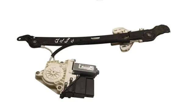 Rear door window regulator with motor