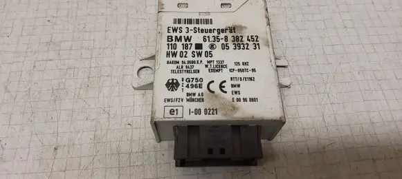 BMW 3 E46 Immobilizer control unit/module 61358382452 05393231 110187