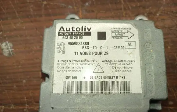 Peugeot 607 Airbag control unit/module 9659531880