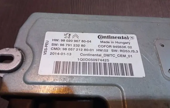 Peugeot 308 Other control units/modules 9679123280 9802096780 9805721280
