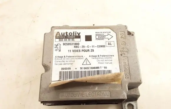 Peugeot 607 Airbag control unit/module 9659531880 603482000