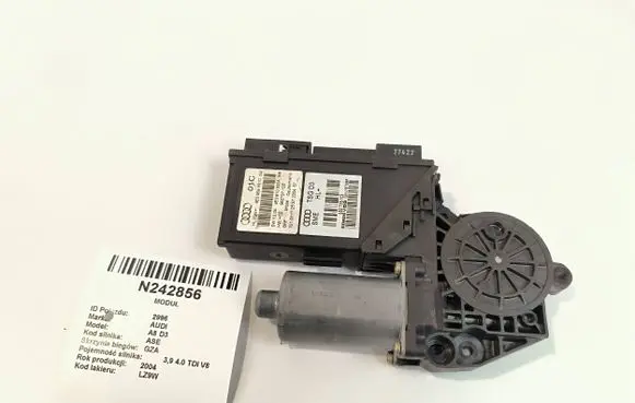 Audi A8 S8 D3 4E Rear door window regulator motor 4E0959801C 982735103 982737103