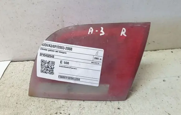 Audi A3 S3 8P Tailgate rear/tail lights 8P4945094B