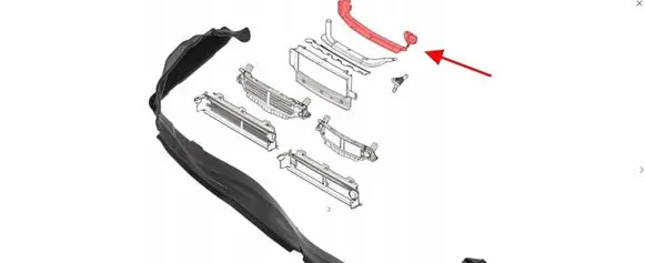 Volvo XC60 Intercooler air guide/duct channel 31455212