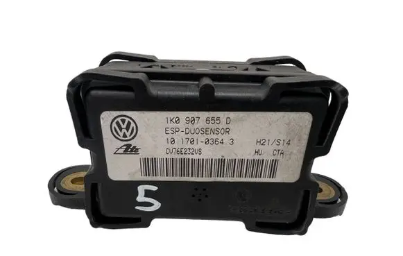 Volkswagen Golf V ESP acceleration yaw rate sensor 1K0907655D CV76E232VS 10170103643