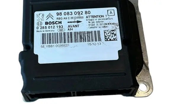 Peugeot 2008 I Airbag control unit/module 9808309280 0285012193