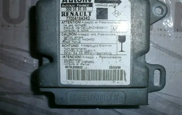 Renault Scenic I Airbag control unit/module 7700418434D 550569000