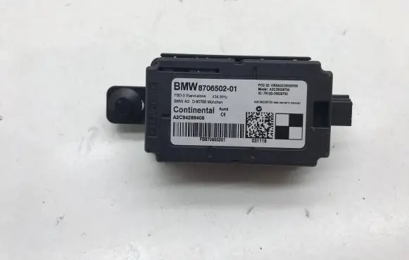BMW 3 GT F34 Door central lock control unit/module 8706502 A2C94289406