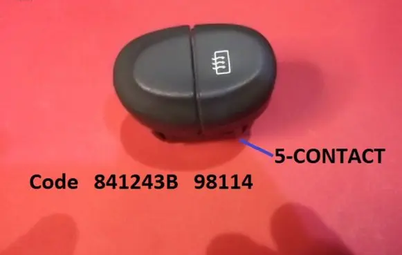 Renault Scenic I Windscreen/window heater switch 841243B 98114