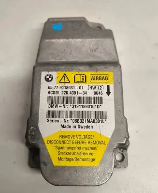 BMW 5 E60 E61 Airbag control unit/module 9118931 31911893101D 220439134