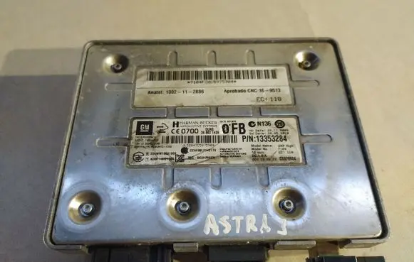 Opel Astra J Bluetooth control unit module 13353284