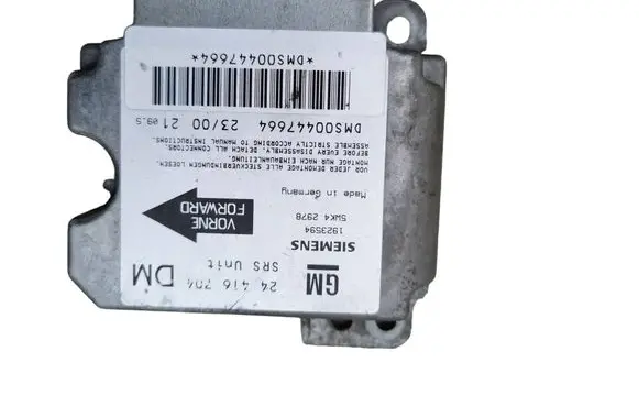 Opel Zafira A Airbag control unit/module 24416704 1923594 5WK42978