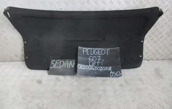 Peugeot 607 Tailgate/boot lid cover trim 96299831