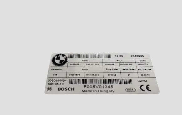 BMW 3 F30 F35 F31 Tailgate/trunk control unit/module 7343935