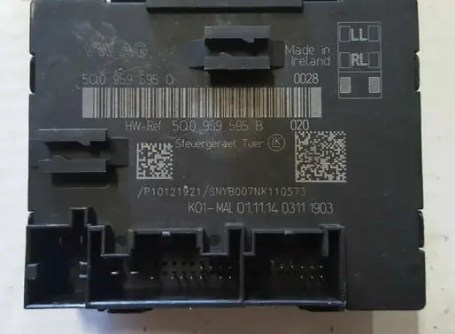 Audi A3 S3 8V Door control unit/module 5Q0959595D 5Q0959595B