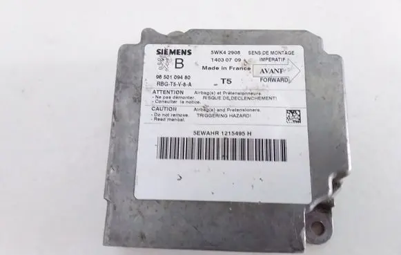 Peugeot 307 Airbag control unit/module 9650109480