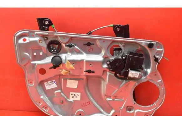 Volkswagen Polo Front door window regulator with motor 6Q0837751