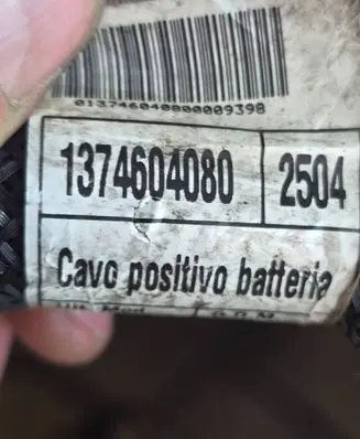 Peugeot Boxer Positive cable (battery) 1374604080