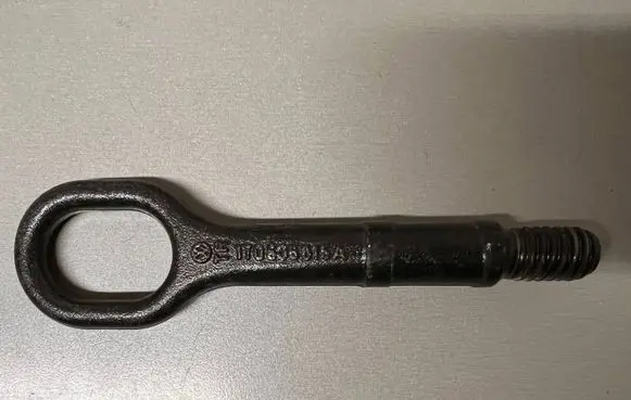 Towing hook eye