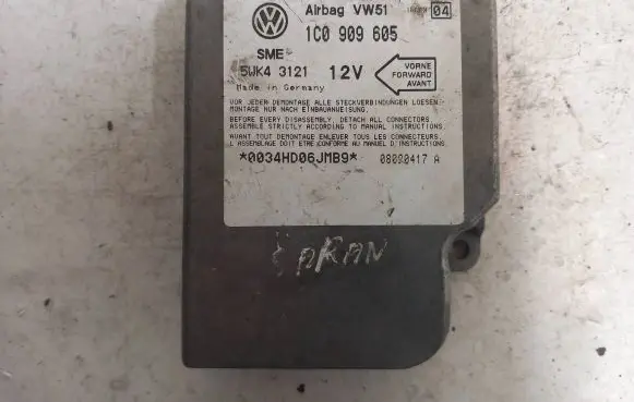 Volkswagen PASSAT B5 Airbag control unit/module 1C0909605 5WK43121 08090417A