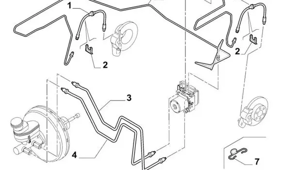 Fiat Ducato Brake line pipe/hose 1370483080