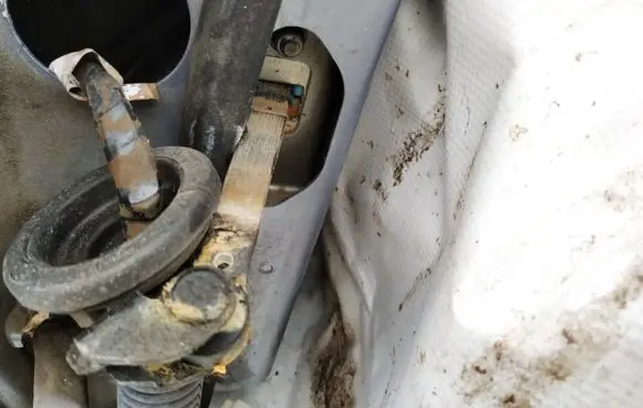 Jaguar X-Type Rear door check strap stopper