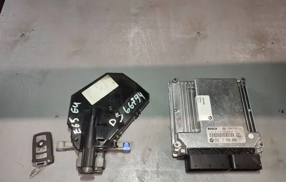 BMW 7 E65 E66 Engine ECU kit and lock set 7799856 13617799856 13617801217