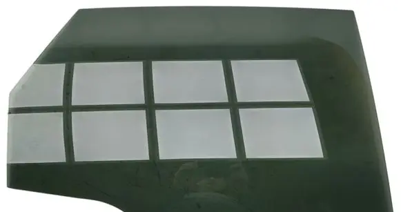 Rear door window glass
