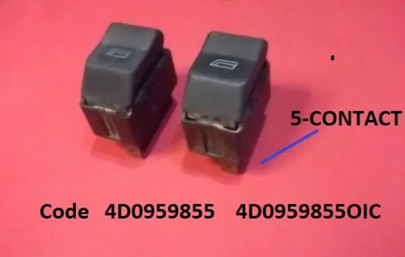Audi A4 S4 B5 8D Electric window control switch 4D0959855 4D0959855OIC