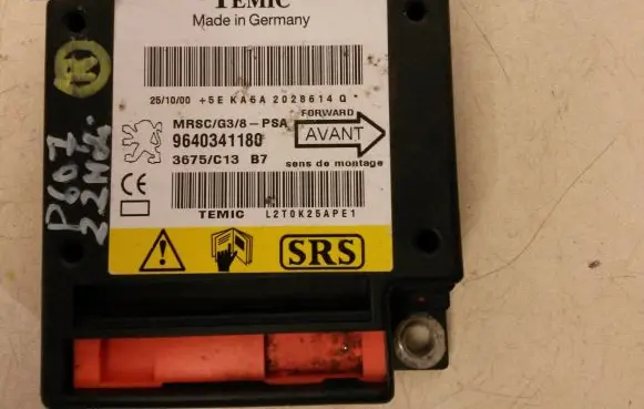 Peugeot 607 Airbag control unit/module 9640341180