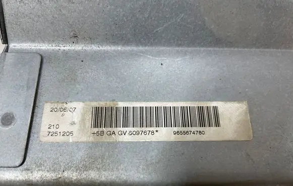 Peugeot 307 Passenger airbag 9655674780 7251205 888002707
