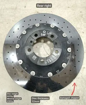 Porsche Panamera (971) Rear brake disc 971615602H
