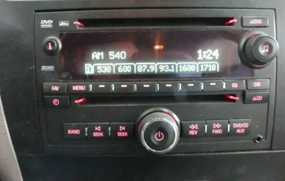 Suzuki XL7 II Radio/CD/DVD/GPS head unit 15294130 IMPRK1355981