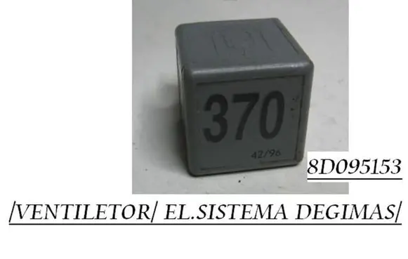 Volkswagen PASSAT B5.5 Coolant fan relay 8D095153