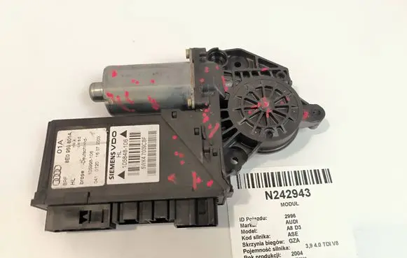 Audi A8 S8 D3 4E Rear door window regulator motor 8E0959801A