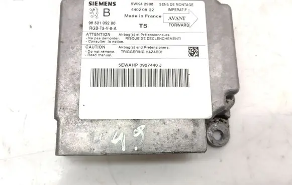 Peugeot 307 Airbag control unit/module 9650109280 5WK42908