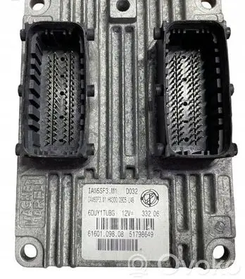 Fiat Punto (188) Engine ECU kit and lock set 6DLH1TUBG 51798649 6160109808