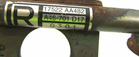 Subaru Legacy Fuel main line pipe 17522AA482