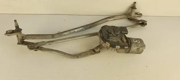 Front wiper linkage and motor