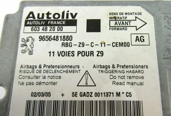 Peugeot 607 Airbag control unit/module 603482000 9656481880