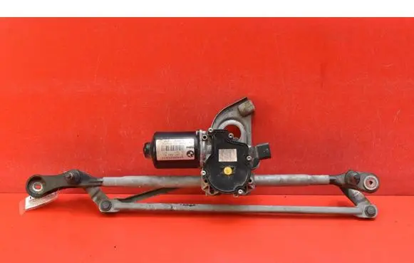 Front wiper linkage and motor