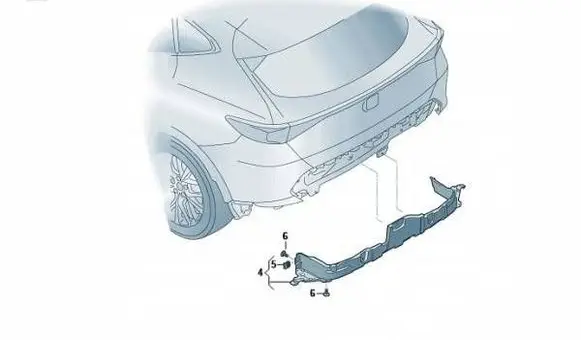 Seat Leon IV Rear bumper underbody cover/under tray 5fa825189b