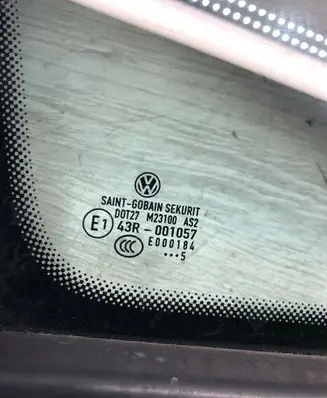 Volkswagen Caddy Front triangle window/glass E000184 DOT27M23100AS2