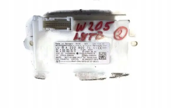 Mercedes-Benz C W205 Keyless (KESSY) go control unit/module A2229007111