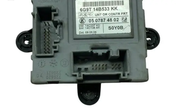 Volvo S80 Door control unit/module 6G9T14B533KK 0507874802
