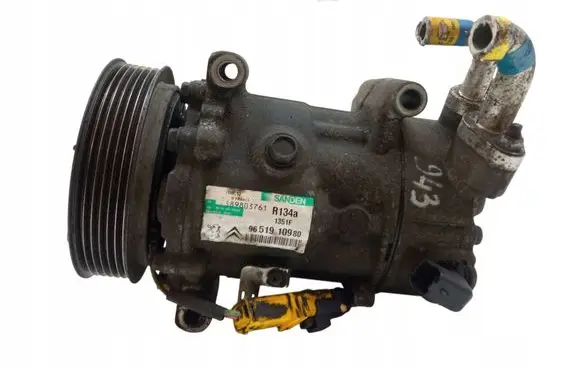 Peugeot 307 Air conditioning (A/C) compressor (pump) 9651910980