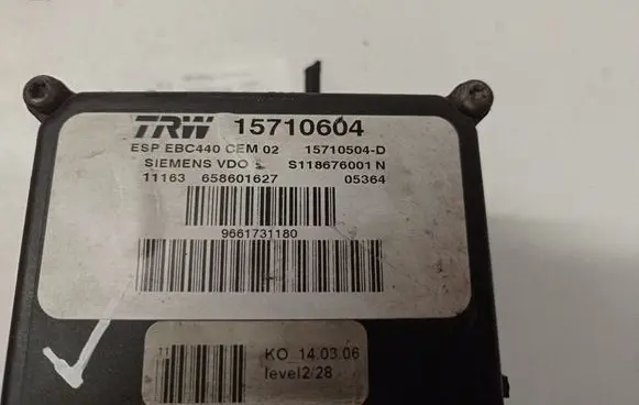 Peugeot 407 ABS Pump 15710604 15710504D S118676001N