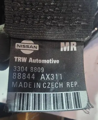 Nissan Micra Rear seatbelt 33048809