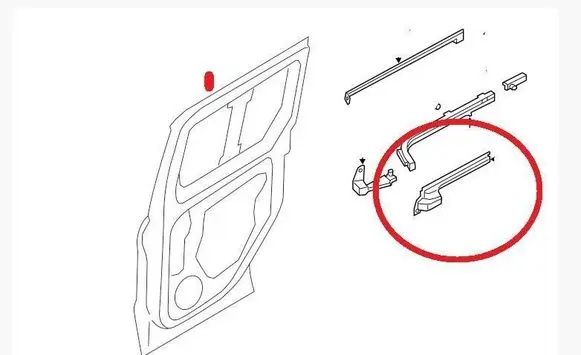 Ford Transit - Tourneo Connect Sliding door lower roller guide/hinge DT11K250K17CD DT11K250A34CE